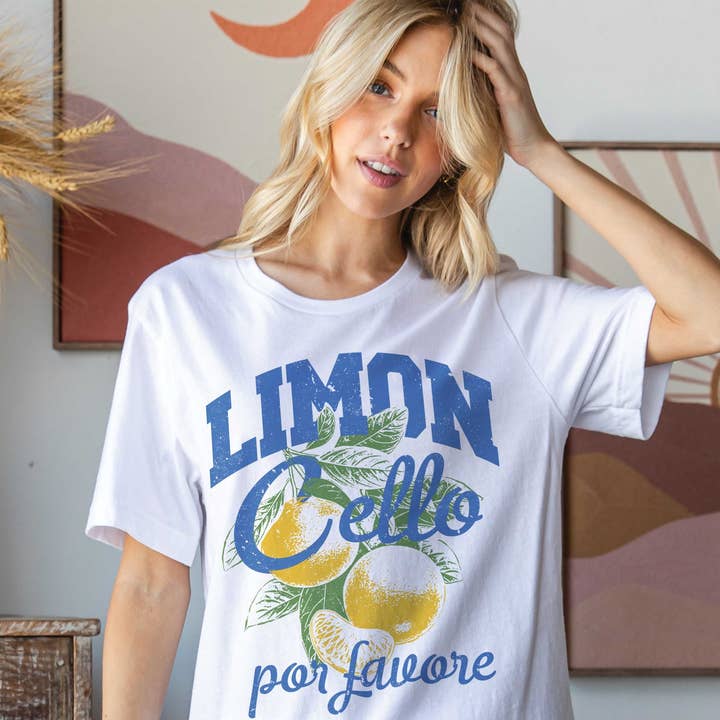 Camiseta Gráfica LIMON CELLO POR FAVOR para venta al por mayor de BLUME & CO.