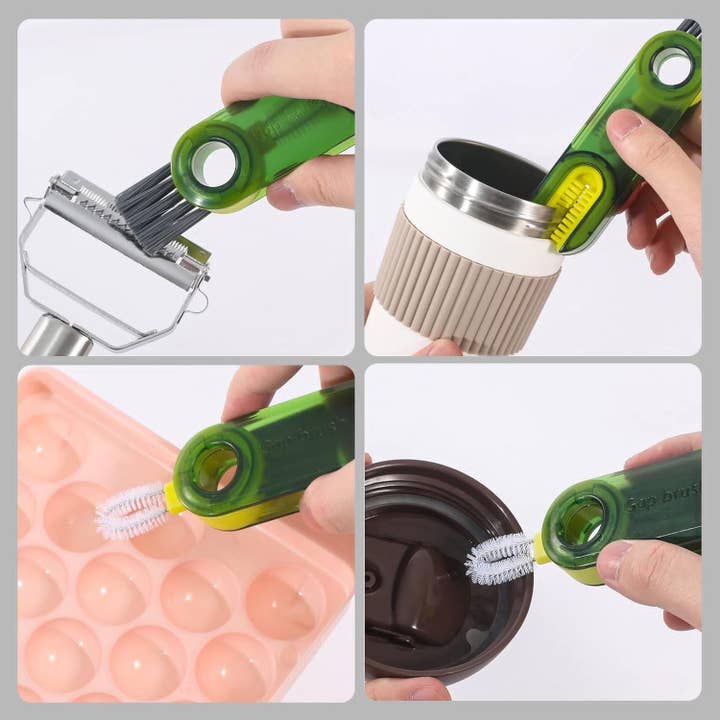 VIGOR - Wholesale Cleaning Brush - 3 in 1 Multifunctional Cup Lid Gap Cleaning Brush Set, Mutip6