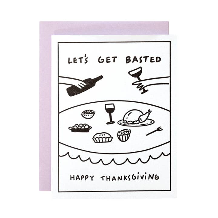 Thanksgiving Dinner Greeting Card for wholesale by Ink Paper Crafts