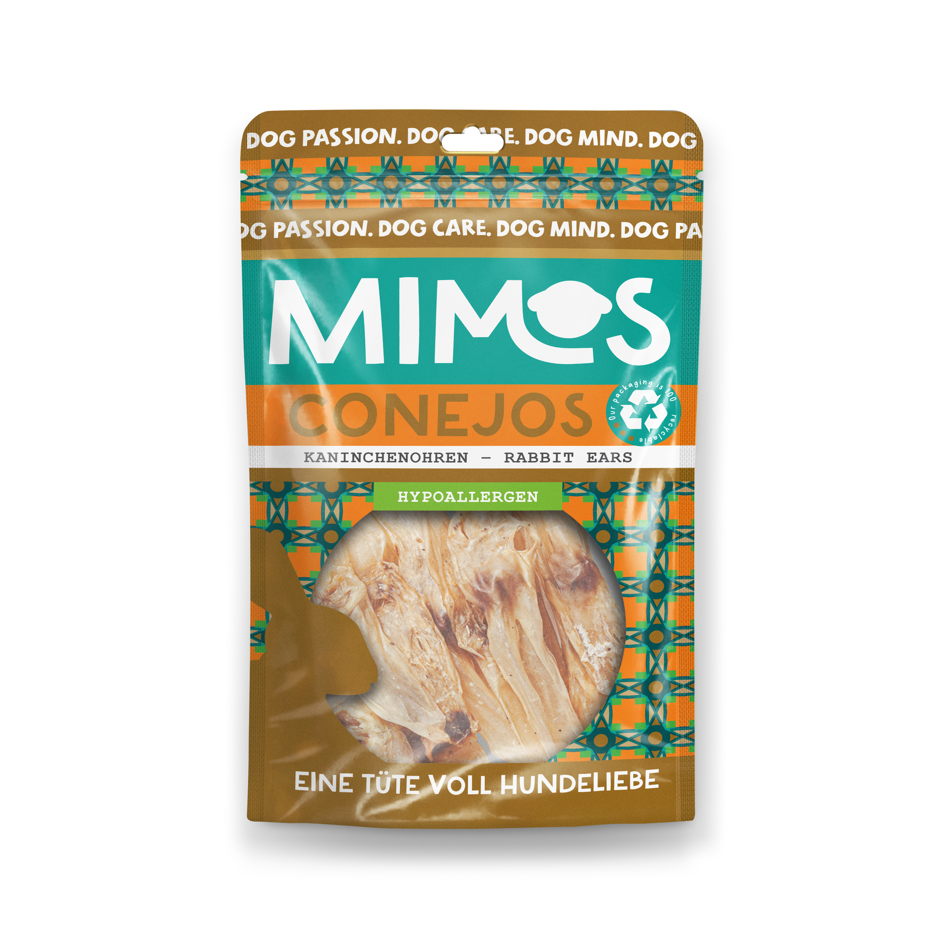 Mimos - Wholesale Pet Treats - Dog - Rabbit ears 80g0