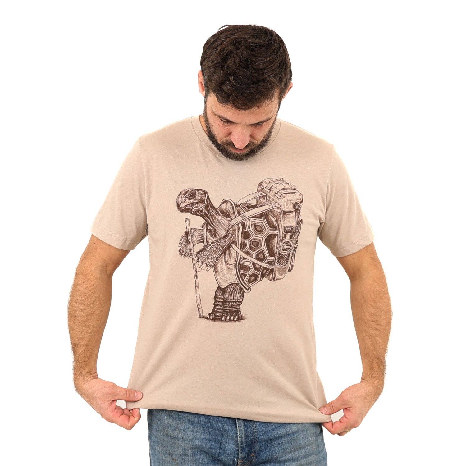 Slow Loris - Wholesale Screen Printed T-Shirt - Men's - Hiking Tortoise T Shirt7