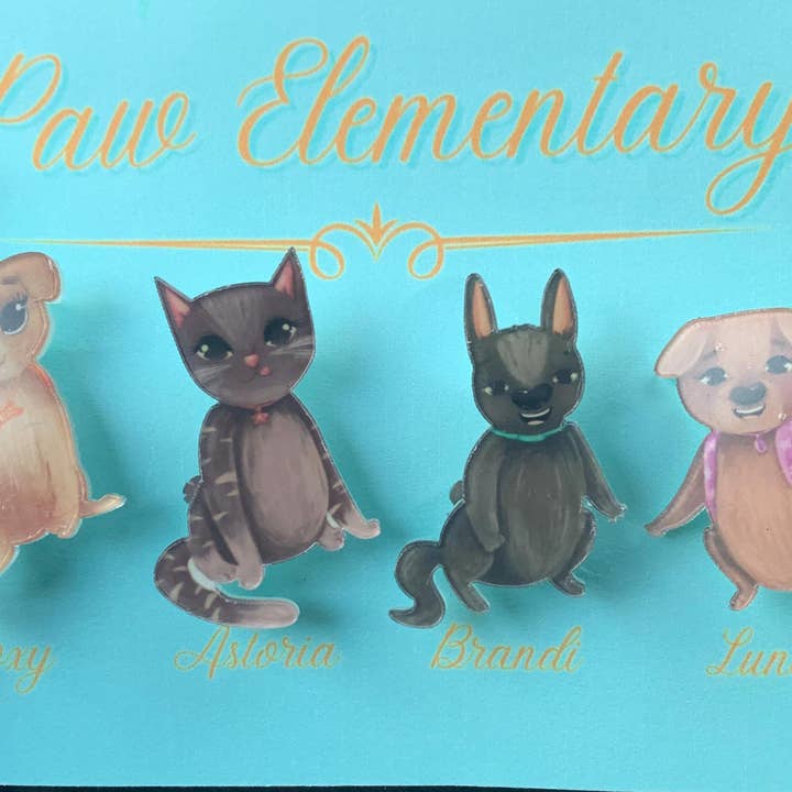 Jeu de broches élémentaires Paw pour la vente par Paw Elementary
