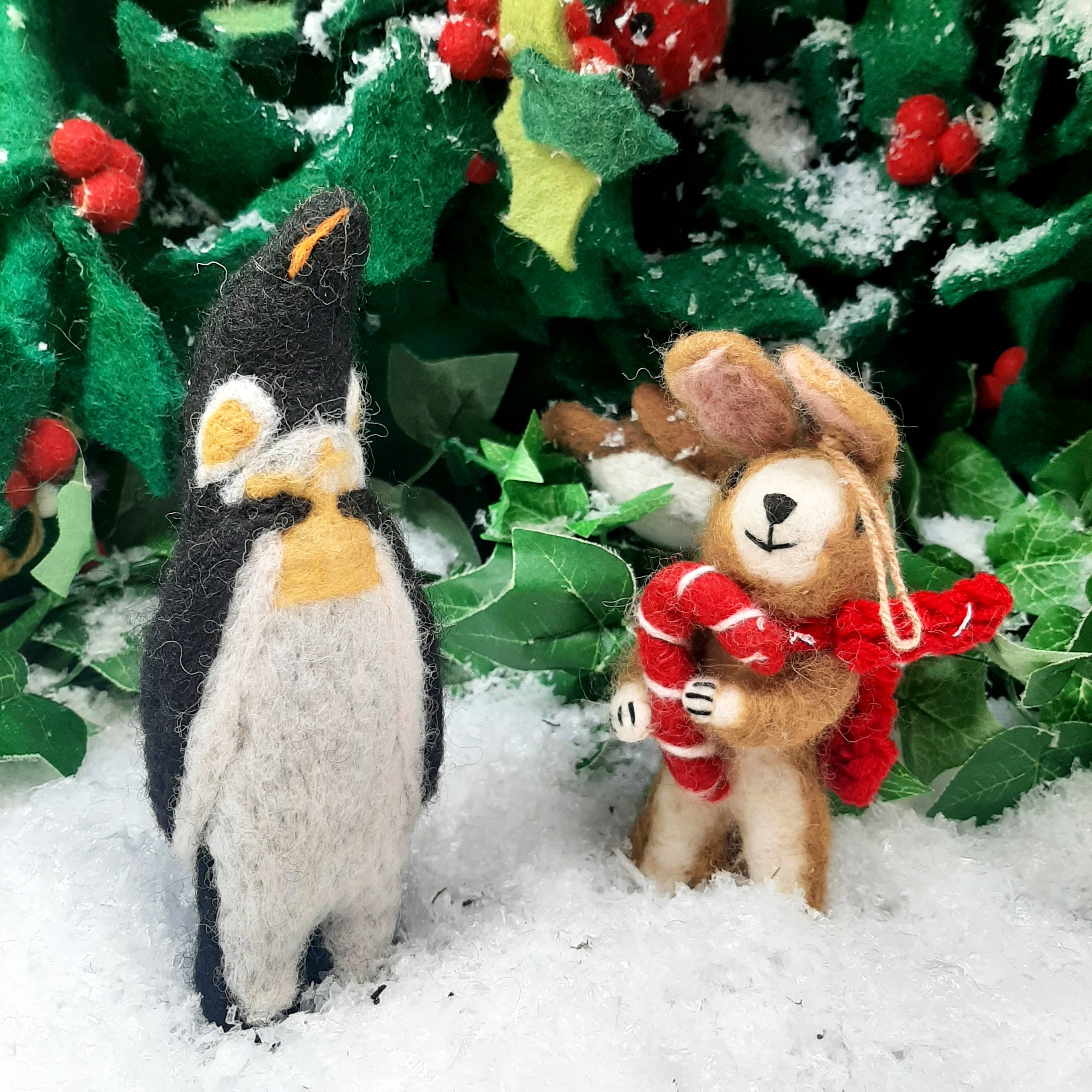 Felt So Good - Wholesale Ornament - Handmade Felt Hanging Cinnamon the Rabbit Xmas Decoration3