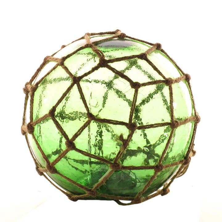 Blue Ocean Traders - Wholesale Decorative Tabletop Object - Glass Buoy with Net