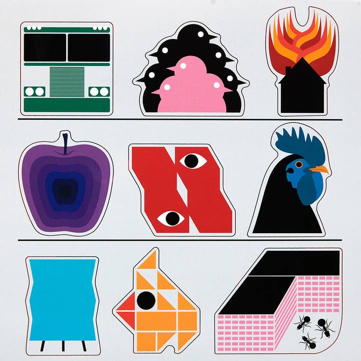 Fragments sélectionnés : grand format par Julian Montague - Feuille de 9 Ki pour la vente par Apply Stickers