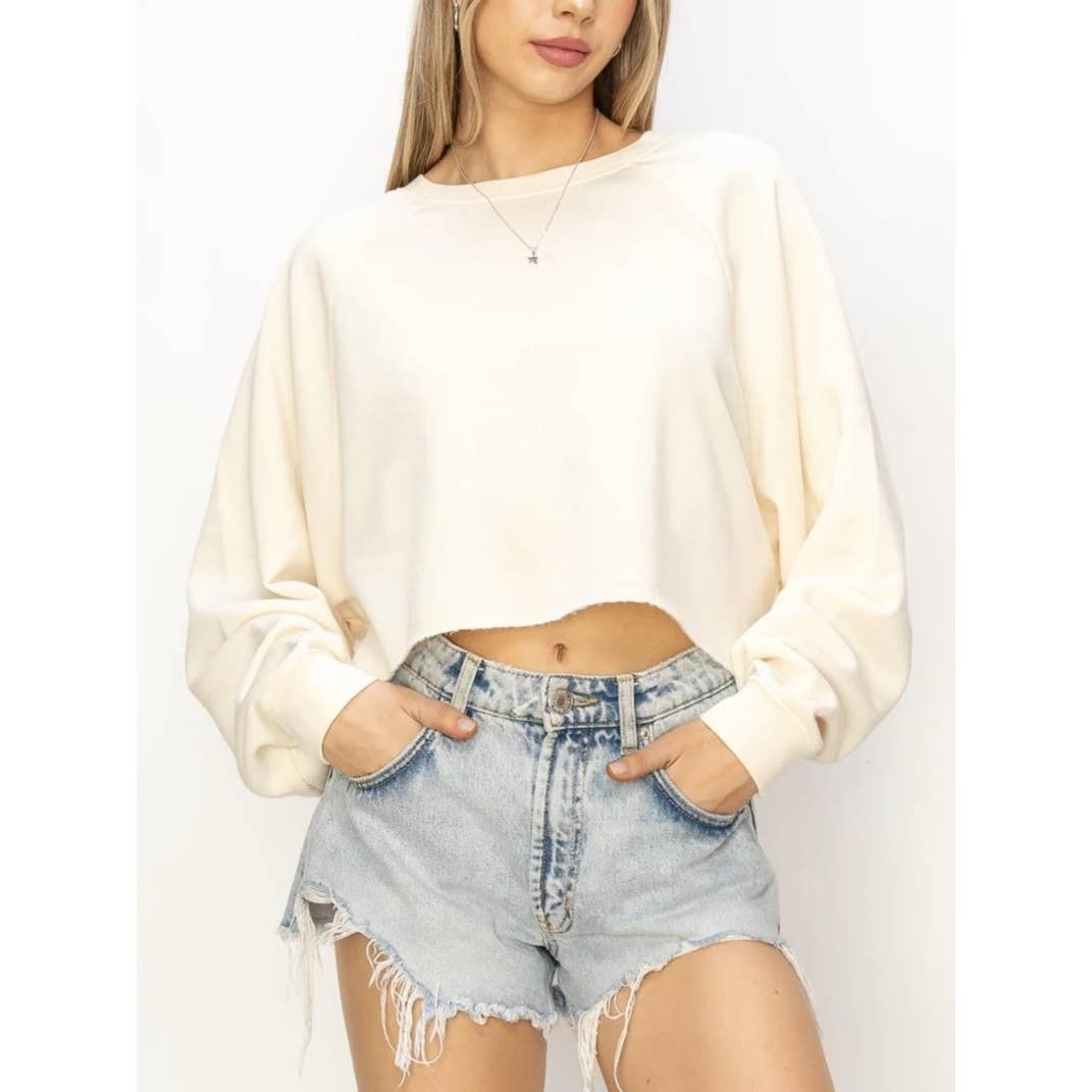 Apolline - Wholesale Sweatshirt - Women's - LAID BACK CROP SWEATSHIRT8
