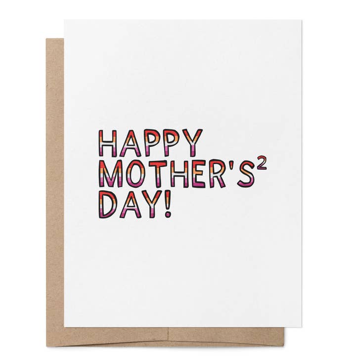 Fijne Moederdag (in het kwadraat) | LGBTQ+ Lesbische Twee Moeders Kaart voor wholesale door That Queer Card Co