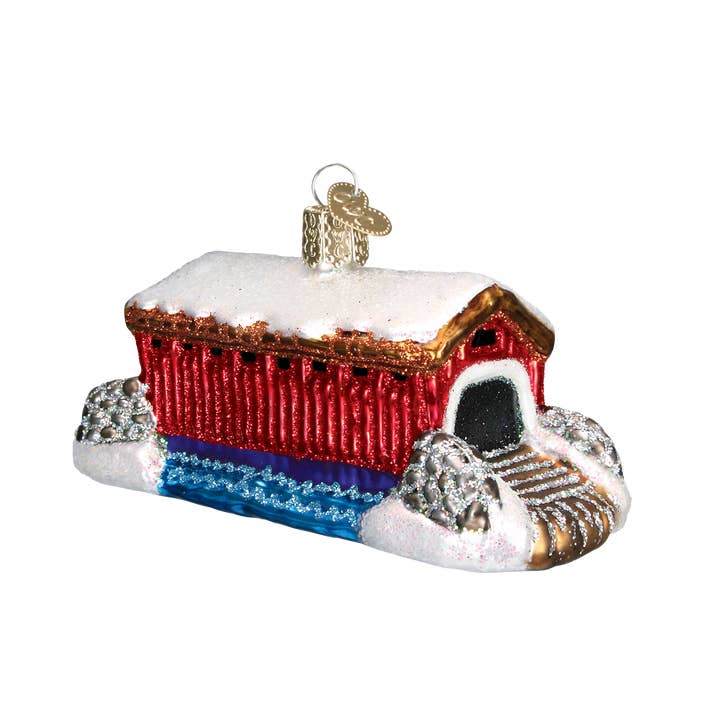 Old World Christmas - Wholesale Ornament - Covered Bridge Ornament1