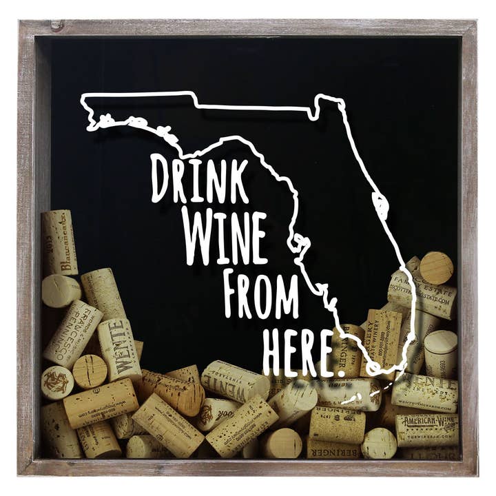 Drink Wine From Here Beer Cap Shadow Box - Farmhouse Antique and other Purchase Wholesale nc wine. Free Returns & Net 60 Terms on Faire trending on Faire.