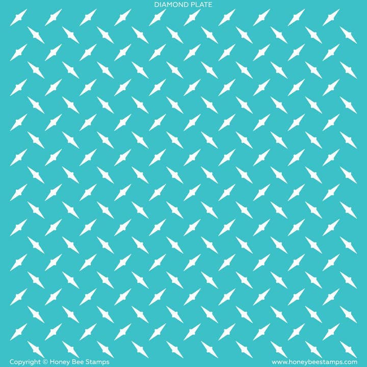 Diamond Plate - 6"x6" Background Stencil for wholesale by Honey Bee Stamps