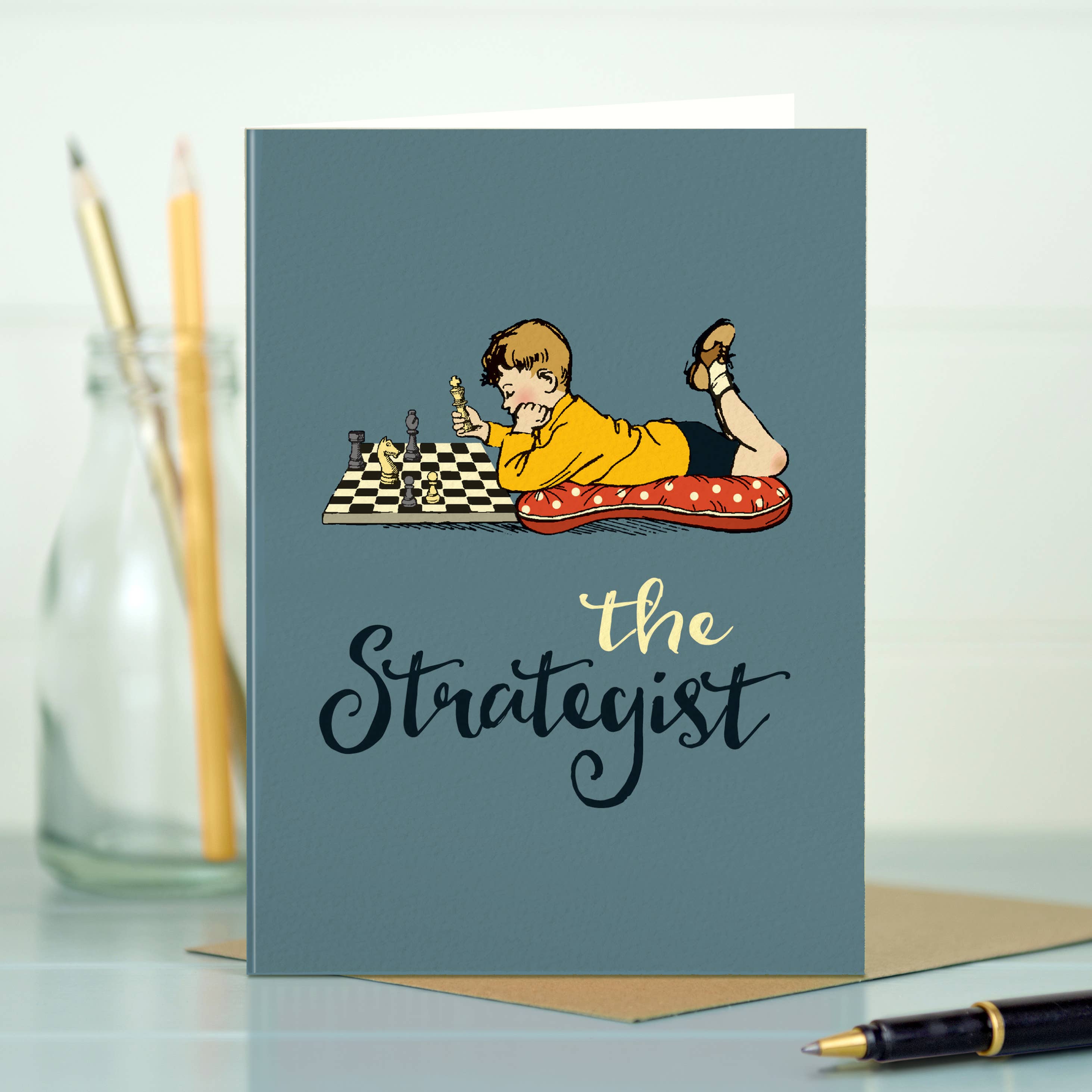 The Typecast Gallery - Wholesale Birthday Card - YAH201 Chess birthday card for him, the strategist2