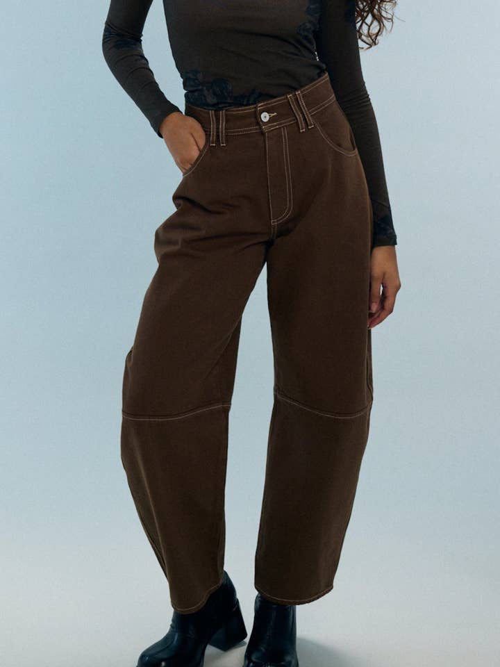 Nitah - Wholesale Jeans - Women's - Jean brown Josef0