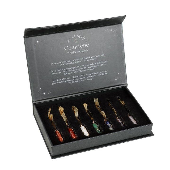 Something Different Wholesale – Engroshandel Julepyntsæt – Sæt med 7 hængende krystal-juletræsdekorationer3