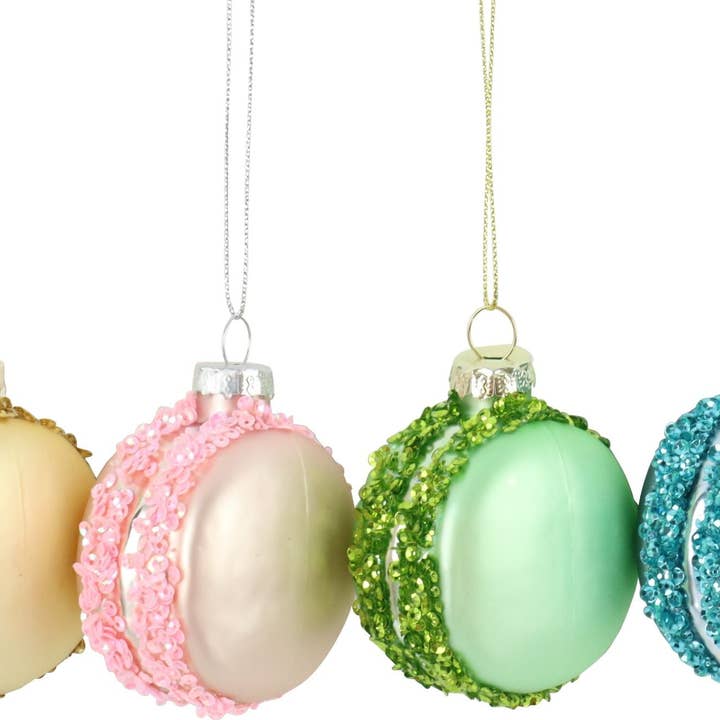 HOFF-INTERIEUR - Wholesale Ornament Set - GLASS JEWELRY MACARON 4-PIECE SET (HOFF8491)0
