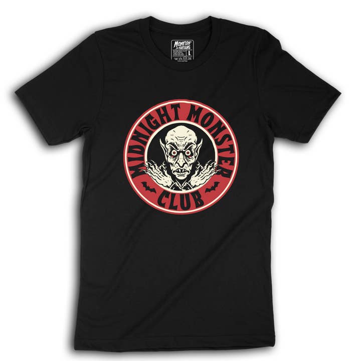 Nosferatu Shirt Midnight Monster Club Red for wholesale by Monsters and Martians LLC