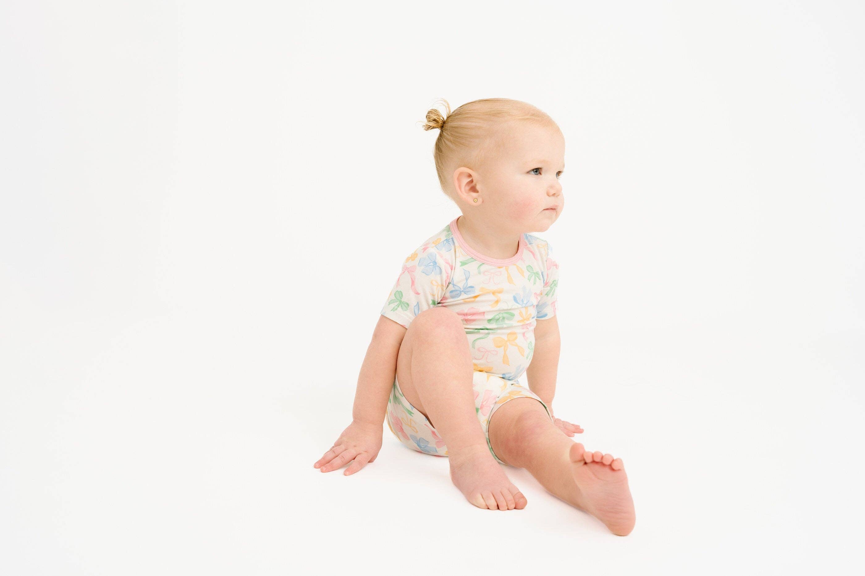 Little One Shop - Wholesale Top & Short Set - Kids - Pastel Bow Bamboo Shorts Set8