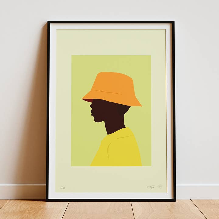 “Orange Bucket, Limited Edition” Art Print - 30x40 cm for wholesale by PREMIÈRE BASE