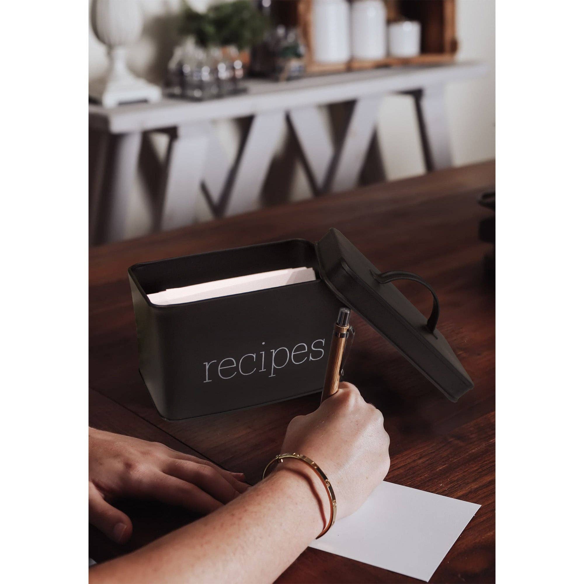 Kurated Korner - Wholesale Recipe Box - AuldHome Design Enamelware Recipe Box5