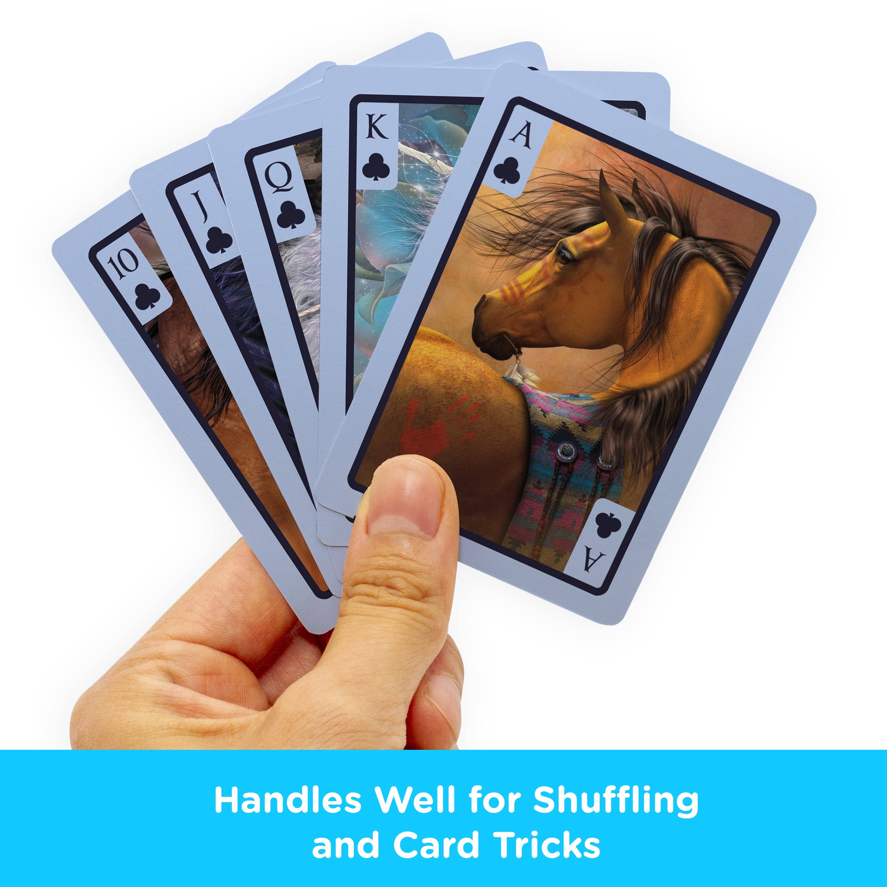 AQUARIUS, GAMAGO, ICUP, & ROCK SAWS by NMR Brands - Wholesale Playing Cards - Laurie Prindle - Fantasy Horses Playing Cards3