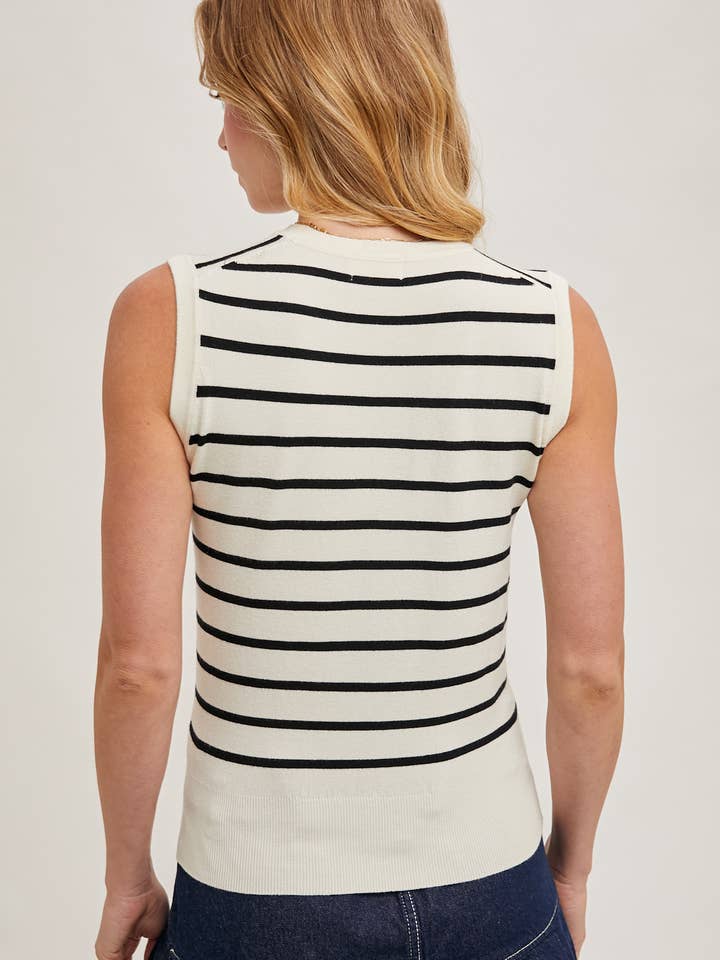 Bluivy - Wholesale Tank Top - Women's - STRIPED MUSCLE KNIT TANK TOP5