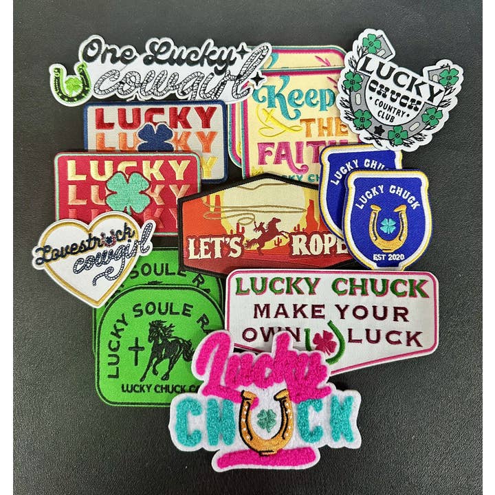 PAQUETE SURTIDO DE 5 PARCHES para venta al por mayor de Lucky Chuck
