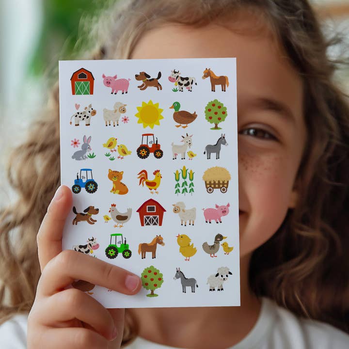 Folha de autocolantes Animais da Quinta por atacado de Sticker Varia