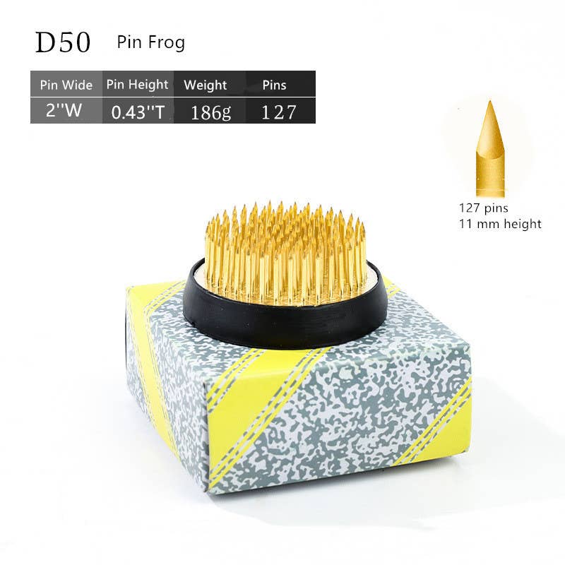 Sweet Home Deco - Wholesale Vase - Metal Gold Floral Holders, Centerpiece Vases, Brass Pin Frog10