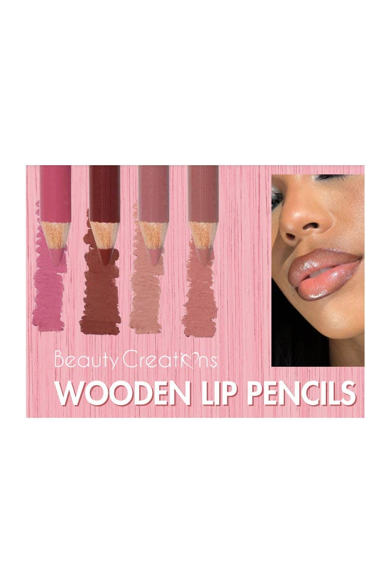 PINEAPPLE Beauty - Wholesale Lip Liner/Pencil - Beauty Creations BCWLLD Wooden Lip Pencil Display - 192pc7
