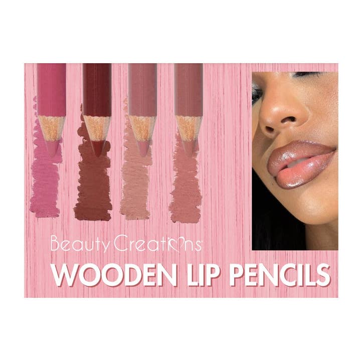 PINEAPPLE Beauty - Wholesale Lip Liner/Pencil - Beauty Creations BCWLLD Wooden Lip Pencil Display - 192pc7