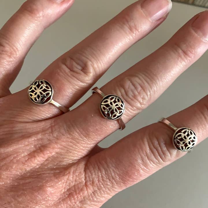 Keystone Crystals – Großhandel Band/Stapelring – Sterlingsilber-Ringe im keltischen Stil3