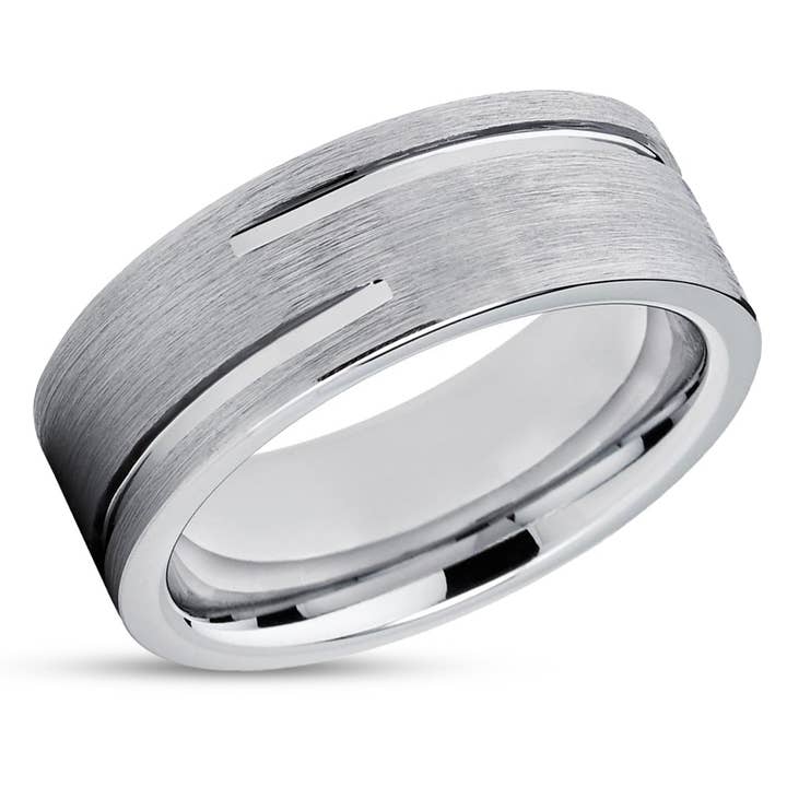 Anel de Casamento do Homem - Anel de Tungsténio para Homem - Banda de Tungsténio para Homem - Aliança de Casamento por atacado de Lucky Love Rings
