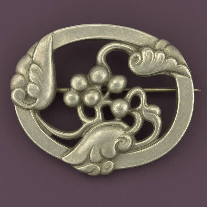 Vintage brosch i sterlingsilver med blommotiv 925 stämplad för wholesale av Wilde Aesthetics