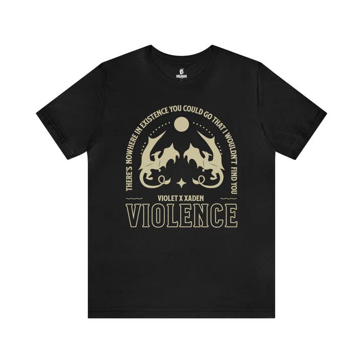 The Bean Workshop - Wholesale Screen Printed T-Shirt - Women's - Violence Violet and Xaden T-shirt2