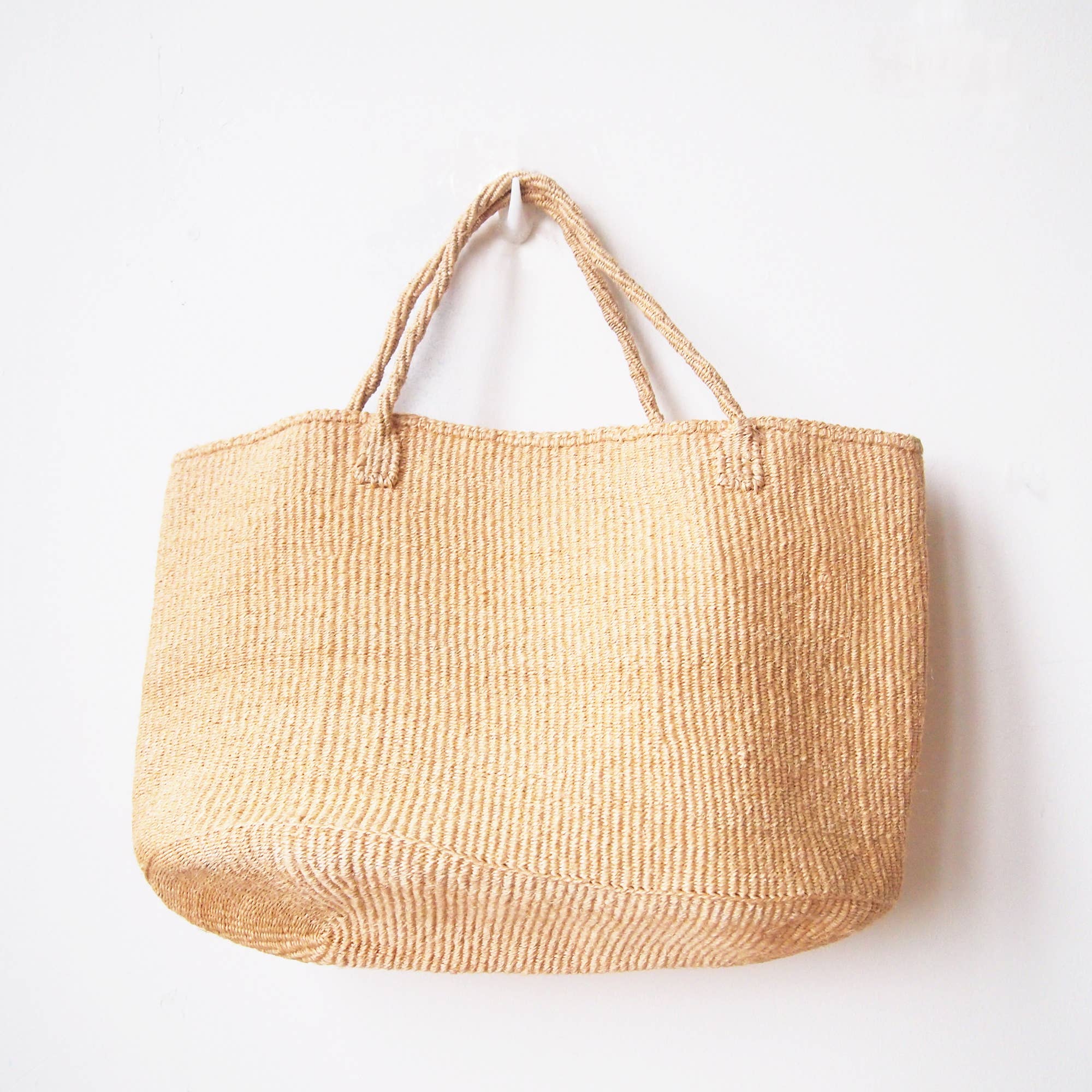 Amsha - Venta al por mayor Bolsa de asa- Mujer - XL Sisal Tote: Avena