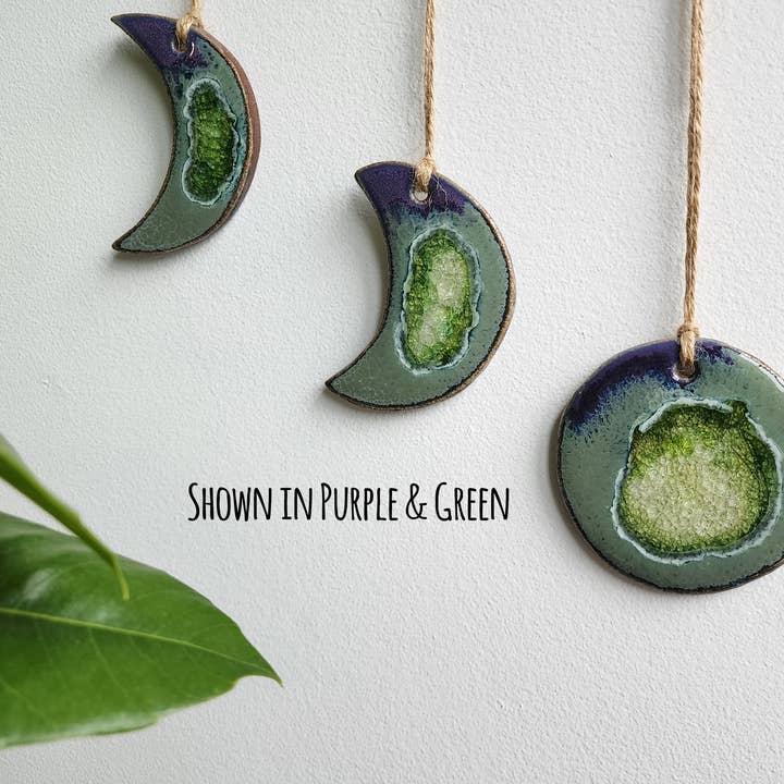 Dock 6 Pottery - Wholesale Wall Accent - Moon Phase Wall Hanging, Handmade Birch Wood Boho Decor1