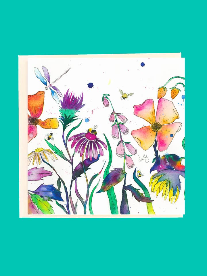 LoveLilly Flower Meadow Greeting Card for wholesale by HOOLI MOOLI