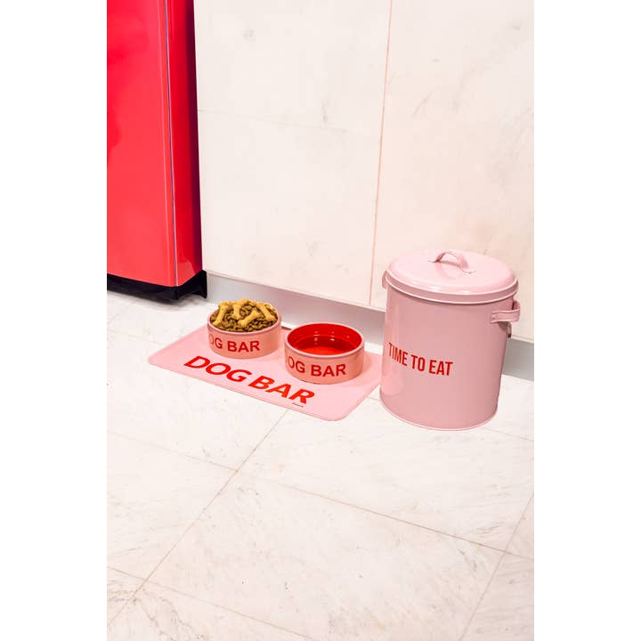 Fisura - Wholesale Pet Treat Jar - Cat/Dog - Pet food container "time to eat" pink