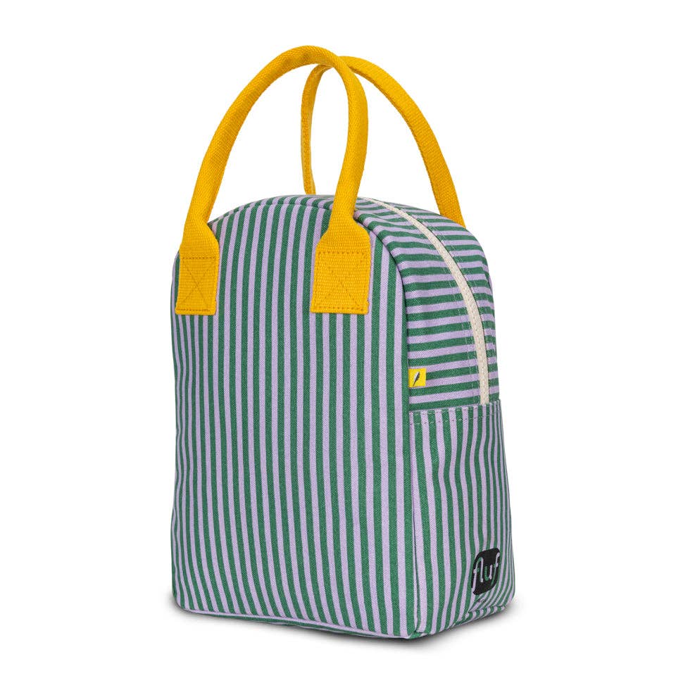 Fluf - Wholesale Lunch Bag/Box - Zipper Lunch - Candy Stripe Grass1