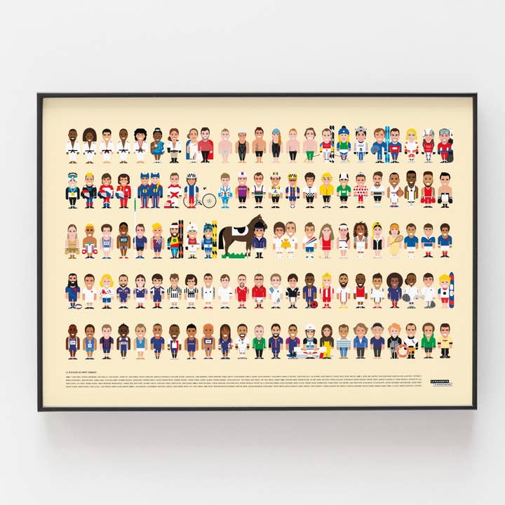 Display The French Sports Locker Room - 50x70 cm for wholesale by La Majorette à Moustache