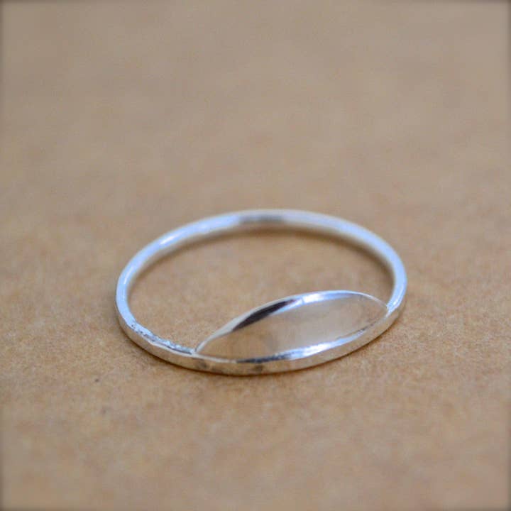 Foamy Wader - Wholesale Band/Stacked Ring - Sunrise Ring - semi circle shimmering stacker ring1