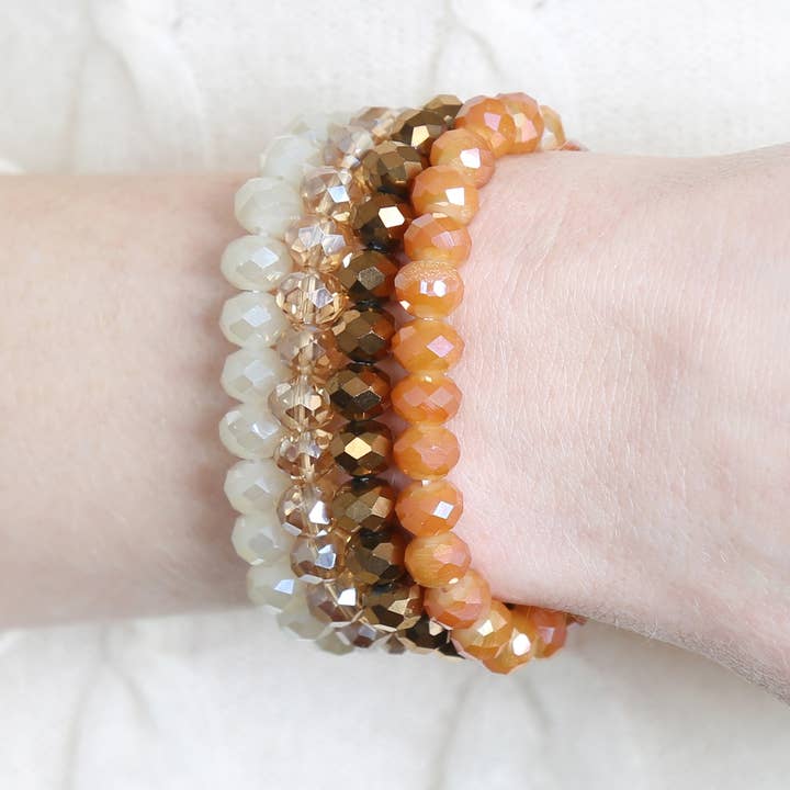 Love and Repeat - Vente Bracelet de perles - BRACELET EXTENSIBLE QUATRE LIGNES DE PERLES DE CRISTAL13