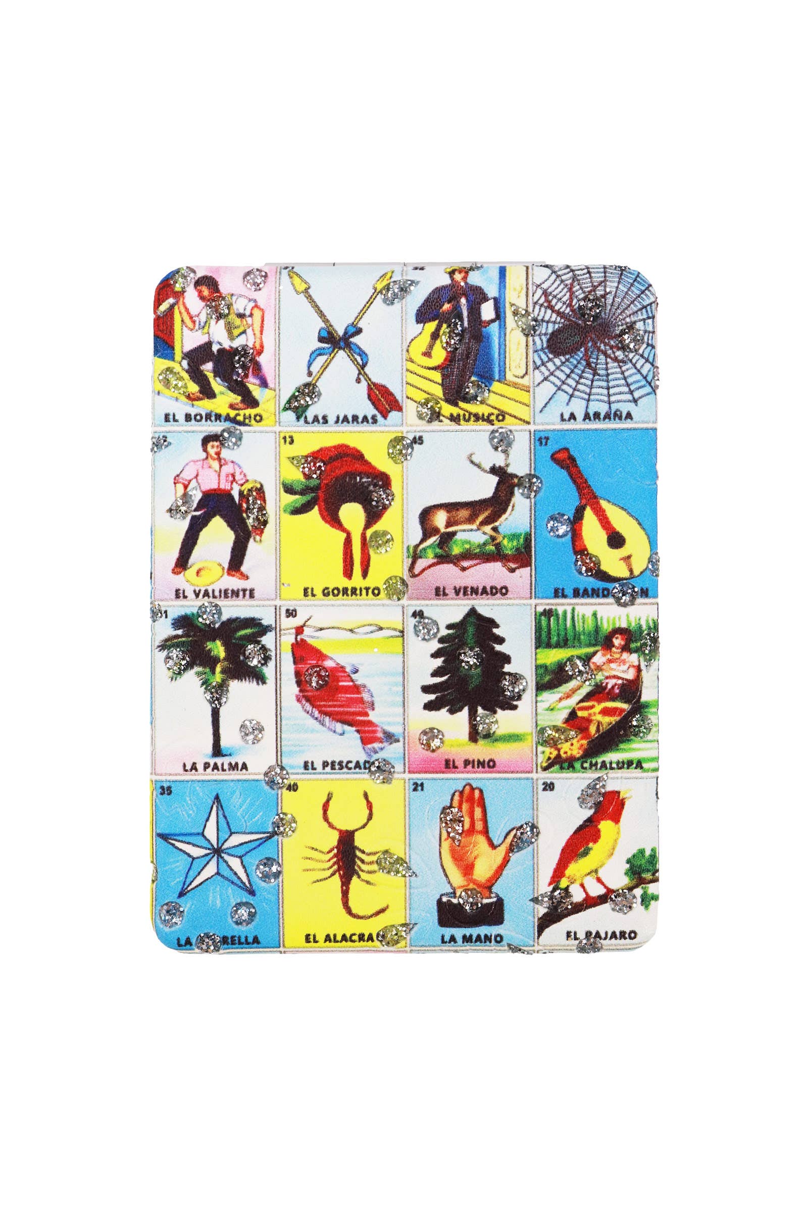 SURTIDO Espejo Compacto con Purpurina de La Lotería Makeup de venta al por mayor en Faire3