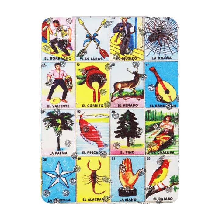 ASSORTED La Loteria Makeup Glitter Compact Mirror for wholesale on Faire3