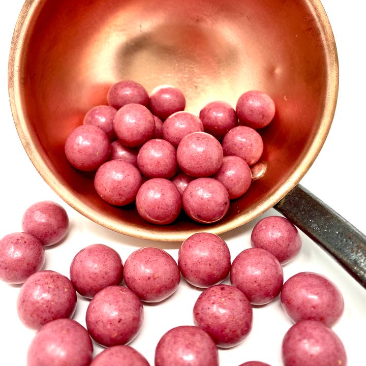 Cocoripop - Wholesale Chocolate Covered Sweets - Raspberry puffs (1 kg bulk)0