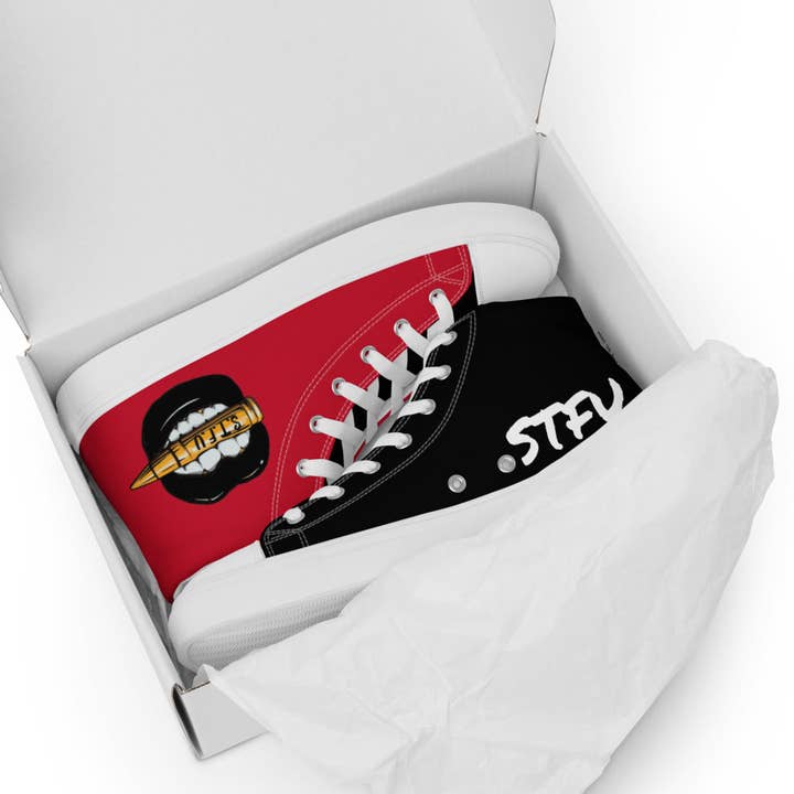 STFU - Wholesale Lifestyle Sneakers - Men's - Tony Trixx Chicago Men’s high top canvas shoes - Red