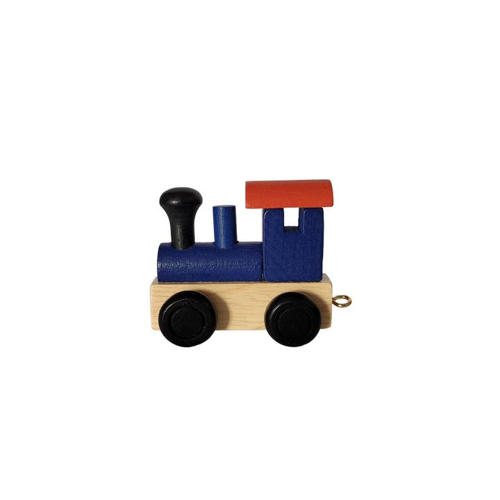 Blue-Coloured Wooden Train - Kids' Name Train Toy for wholesale by Ryan Town Toys & Gifts