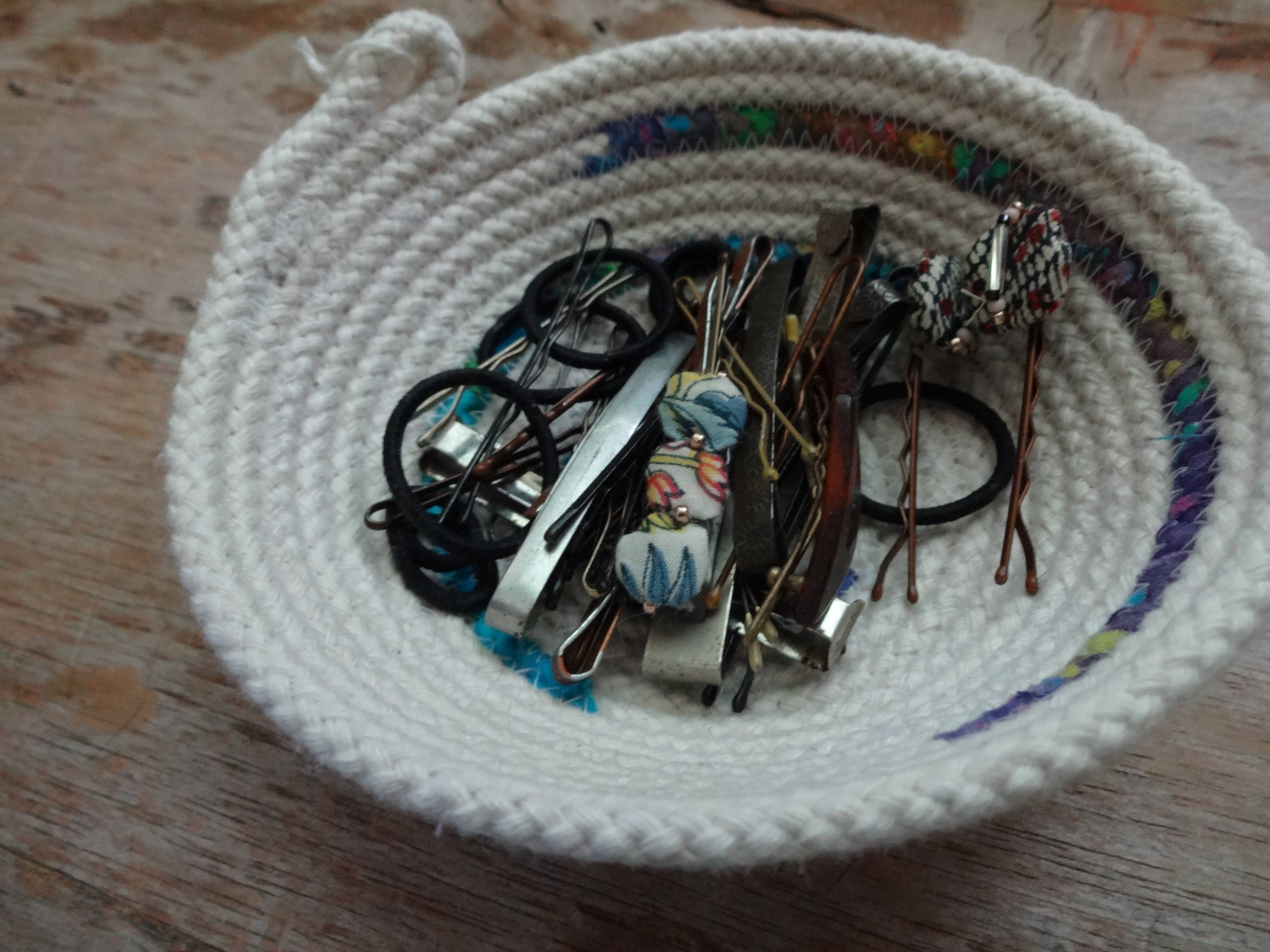 The Foxes Tail – wholesale Dekorativ tallrik/fat/skål – Tyg Wrapped Cotton Rope Bowl: Stor7