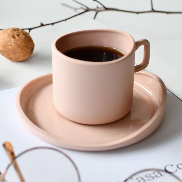 4.4 oz Lavoro Porcelain Coffee & Tea Cup for engroshandel hos Houb Atelier