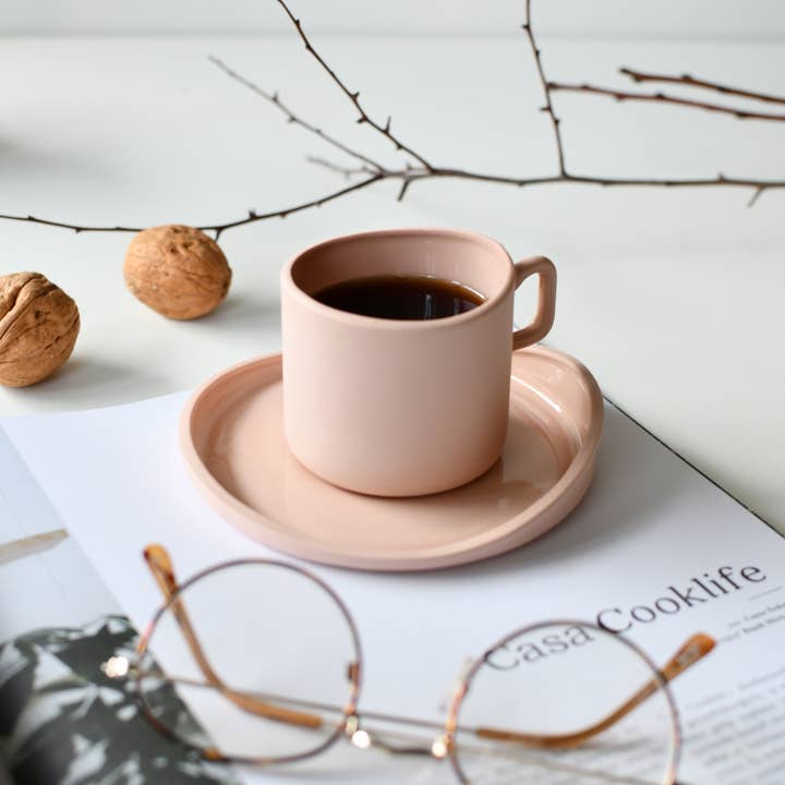 4.4 oz Lavoro Porcelain Coffee & Tea Cup for wholesale by Houb Atelier