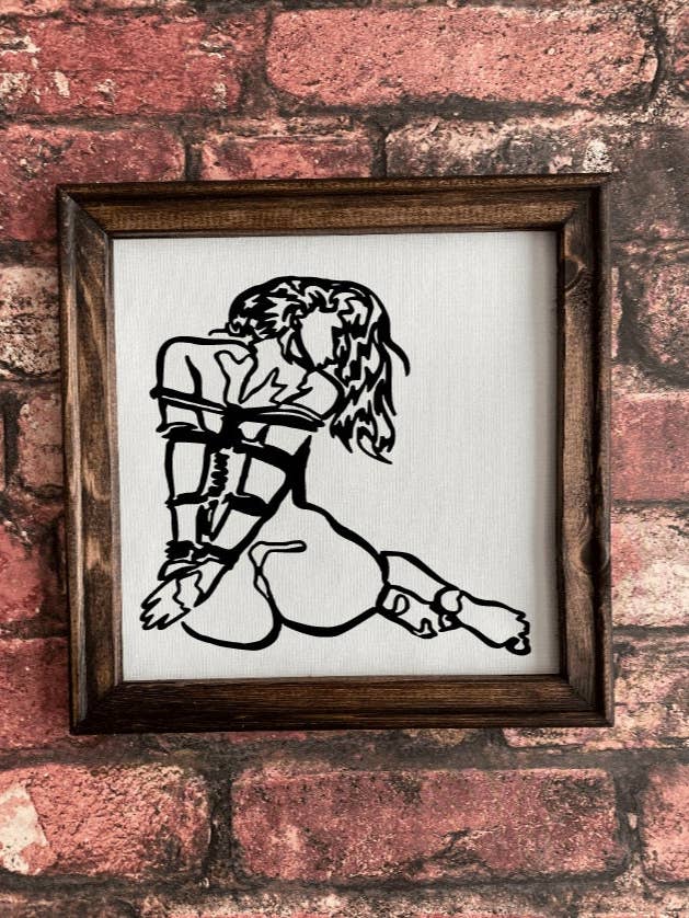 Luces de lona con marco de cuerda, inspiradas en Shibari, con belleza encuadernada para venta al por mayor de Persephones Fates